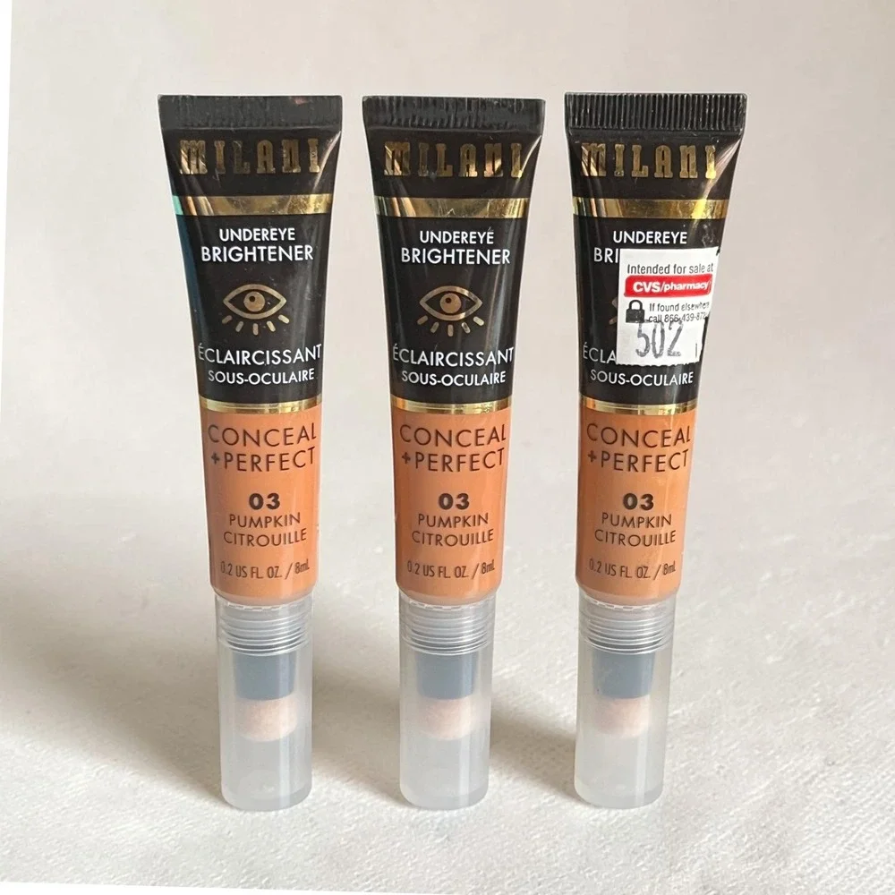 Milani Conceal + Perfect Undereye Brightener 0.2oz 03 Pumpkin Color Correct 3pk